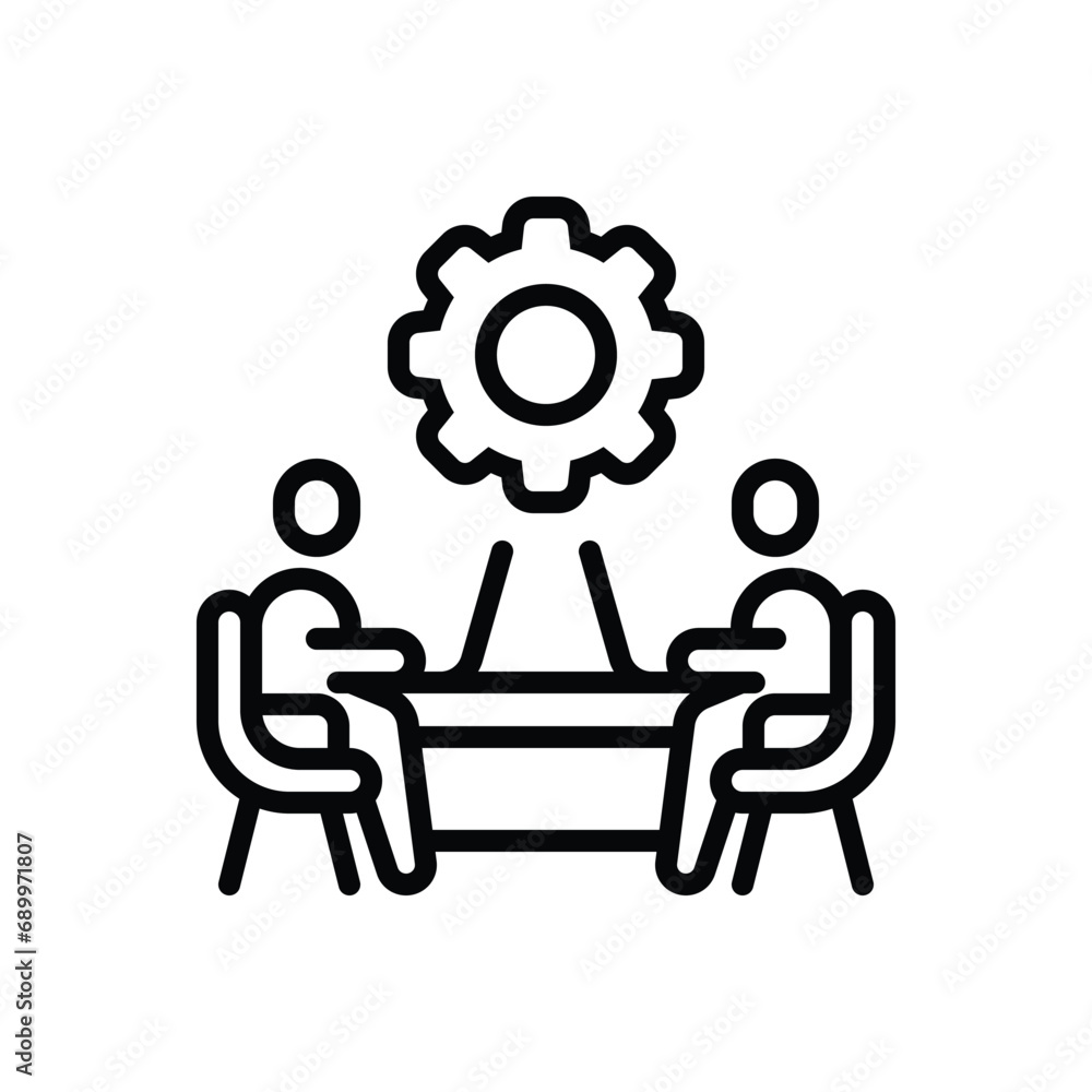 Black line icon for together Black line icon for together
