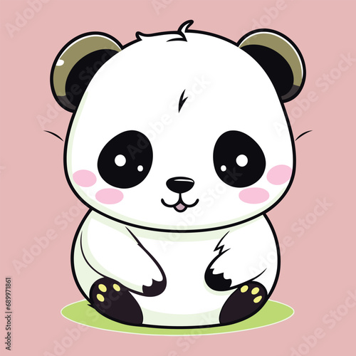 Fototapeta Naklejka Na Ścianę i Meble -  Beautiful Panda Vector Art Illustration