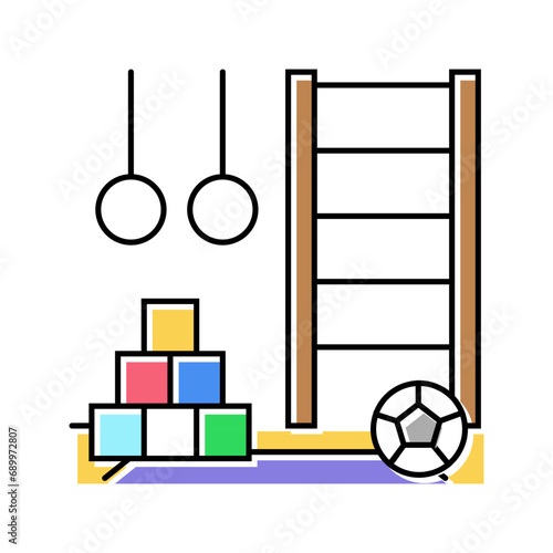 playroom child fun color icon vector. playroom child fun sign. isolated symbol illustration