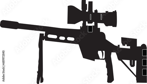 silhouette of a sniper gun 