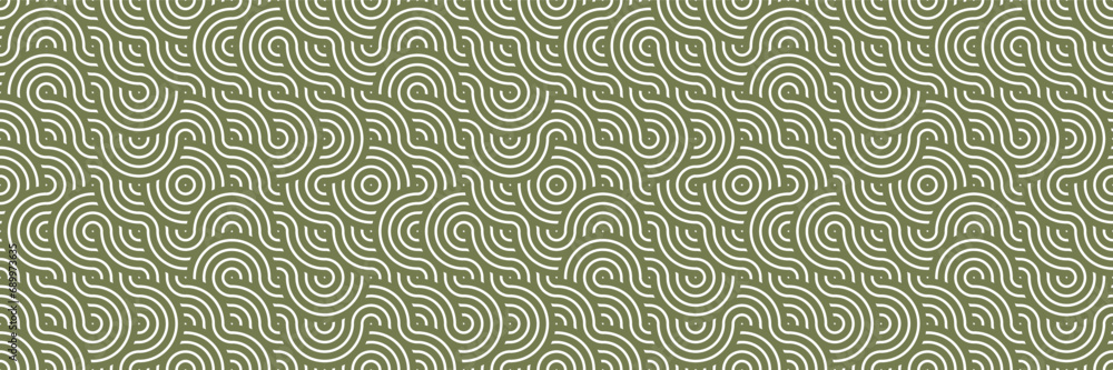 Green Wave Seamless Pattern - Abstract Line Art for Modern Wallpaper, Paper, Fabric, and Graphic Design Green Wave Seamless Pattern - Abstract Line Art for Modern Wallpaper, Paper, Fabric, and Graphic Design