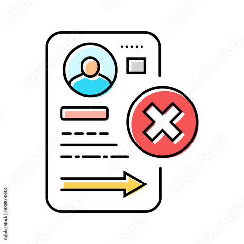 request closed color icon vector. request closed sign. isolated symbol illustration