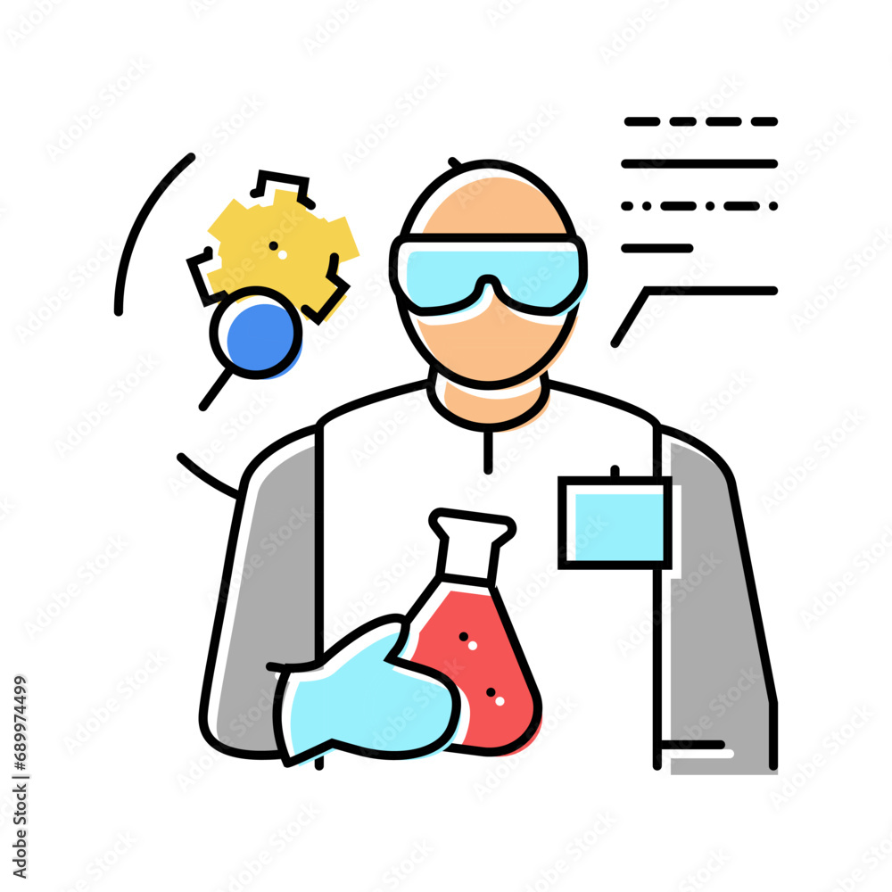 investigator scientist worker color icon vector. investigator scientist worker sign. isolated symbol illustration