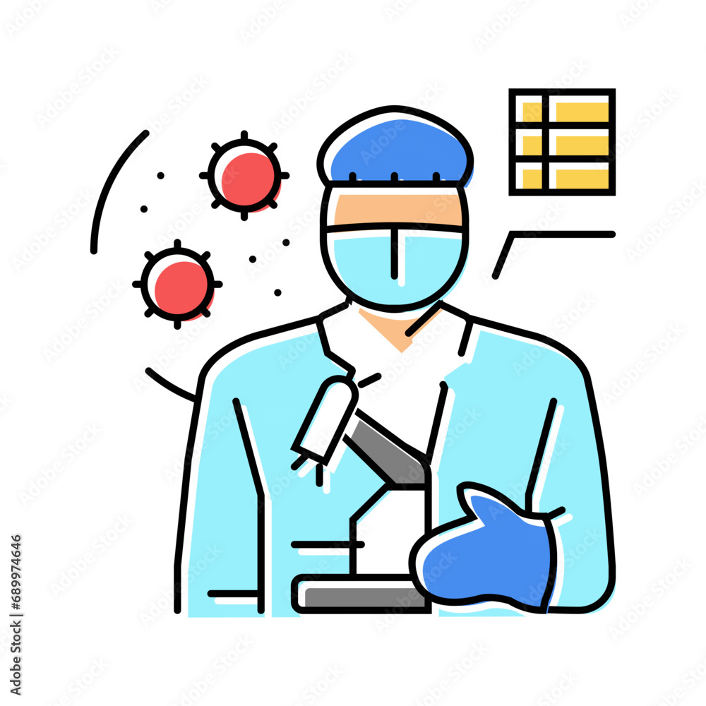 cytologist worker color icon vector. cytologist worker sign. isolated symbol illustration