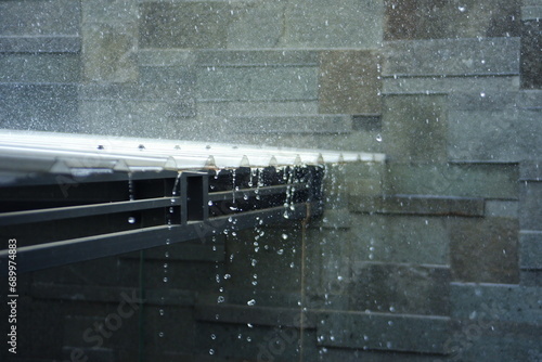 rainwater on the roof