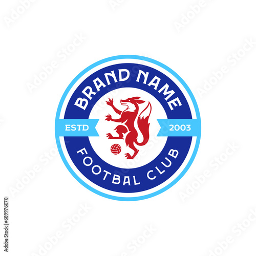 Football club logo with heraldic fox symbol