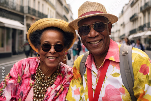 Urban Exploration: Joyful African American Senior Couple on a City Adventure