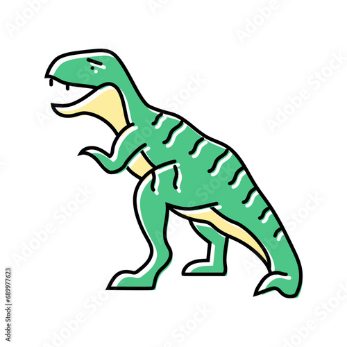 tyrannosaurus rex dinosaur animal color icon vector. tyrannosaurus rex dinosaur animal sign. isolated symbol illustration © vectorwin