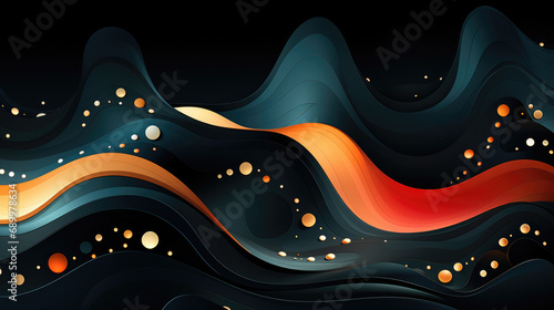 A mesmerizing blend of dots on curved lines technology, creating a captivating digital symphony of innovation and design excellence