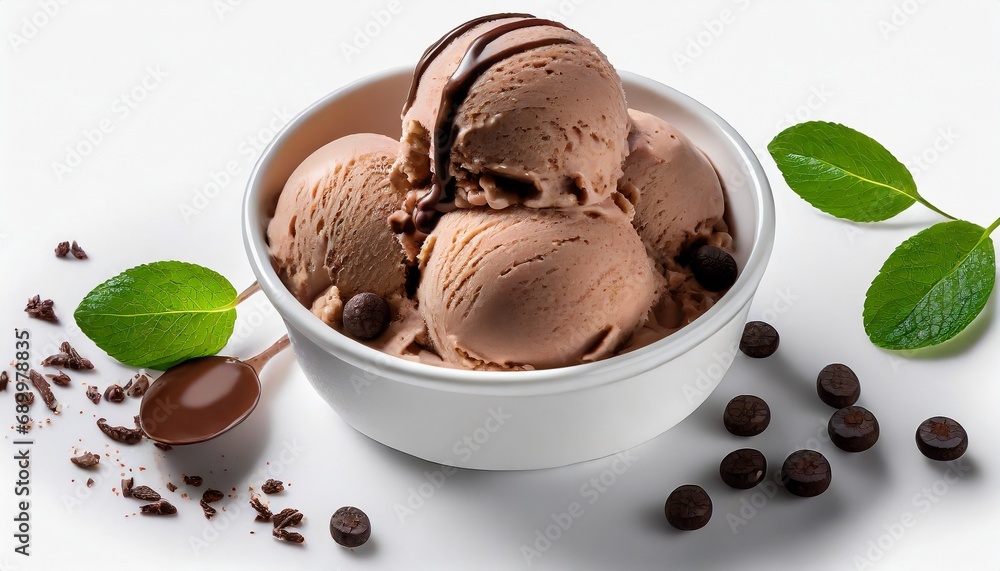 Heavenly Chocolate: Top-Down View of Ice Cream Indulgence Heavenly Chocolate: Top-Down View of Ice Cream Indulgence