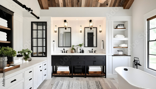 modern farmhouse bathroom