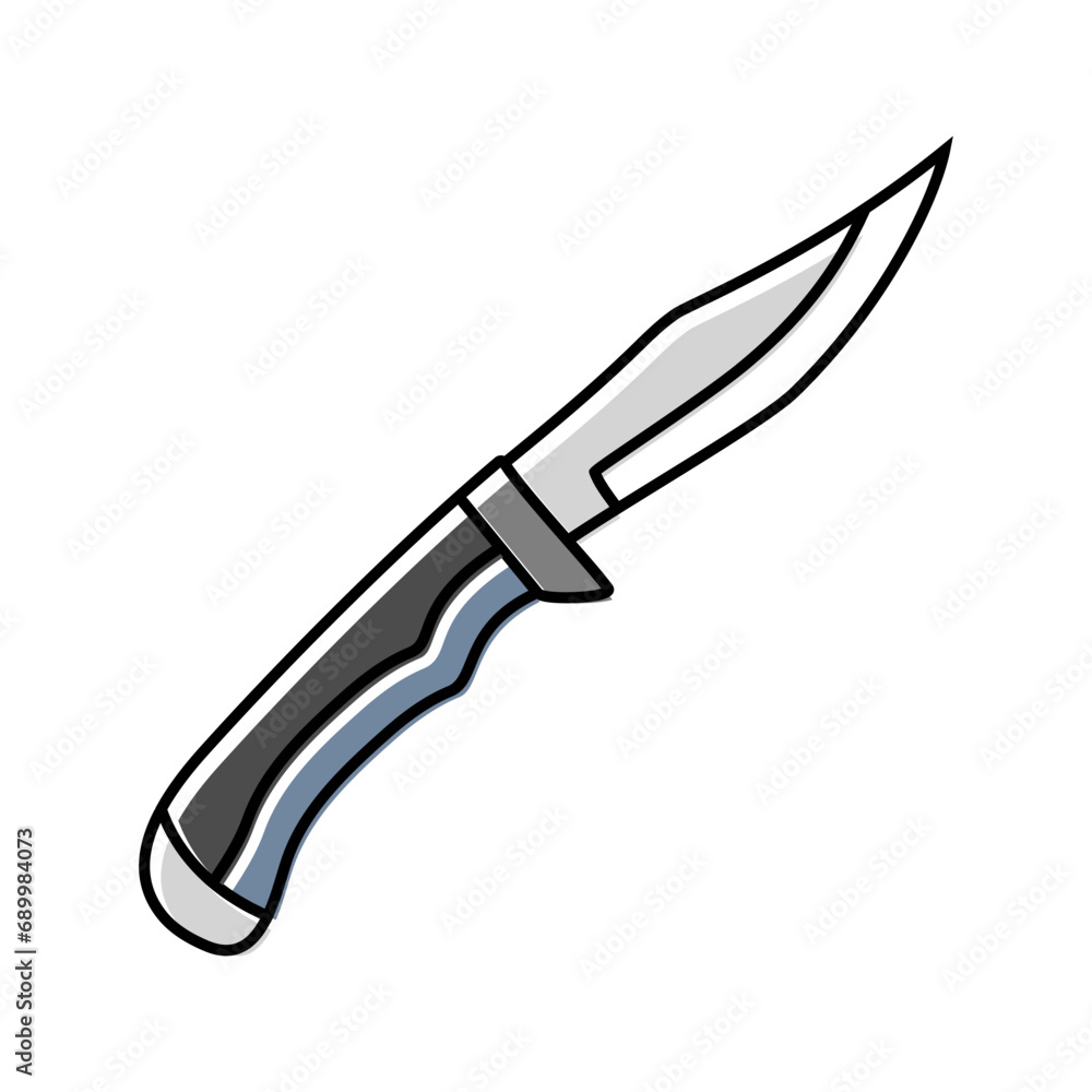 Obraz premium knife weapon war color icon vector. knife weapon war sign. isolated symbol illustration
