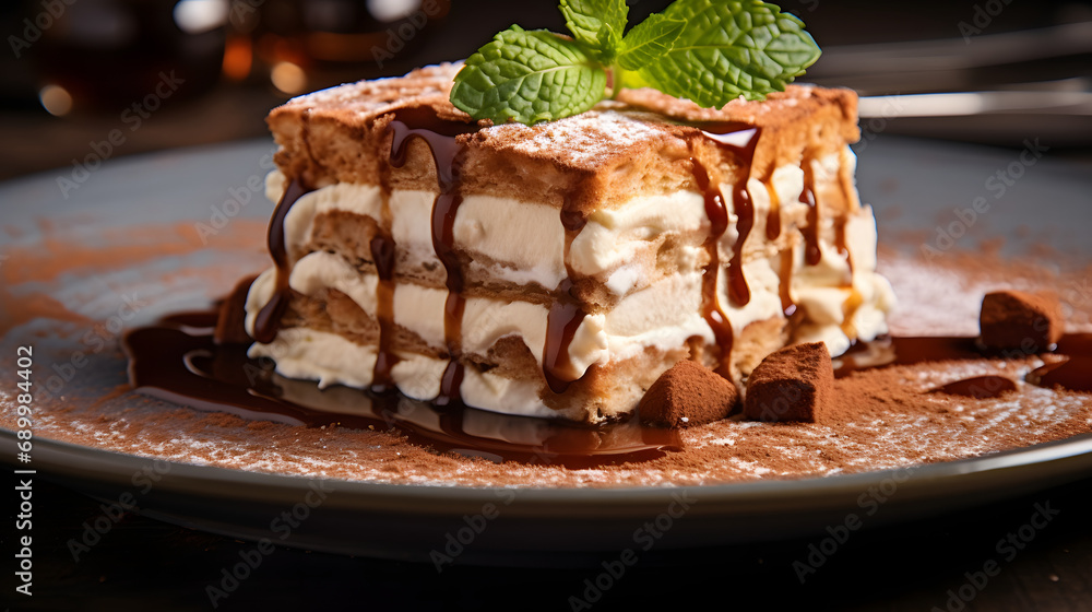 Classic Italian dessert with layers of coffeesoaked ladyfingers and
