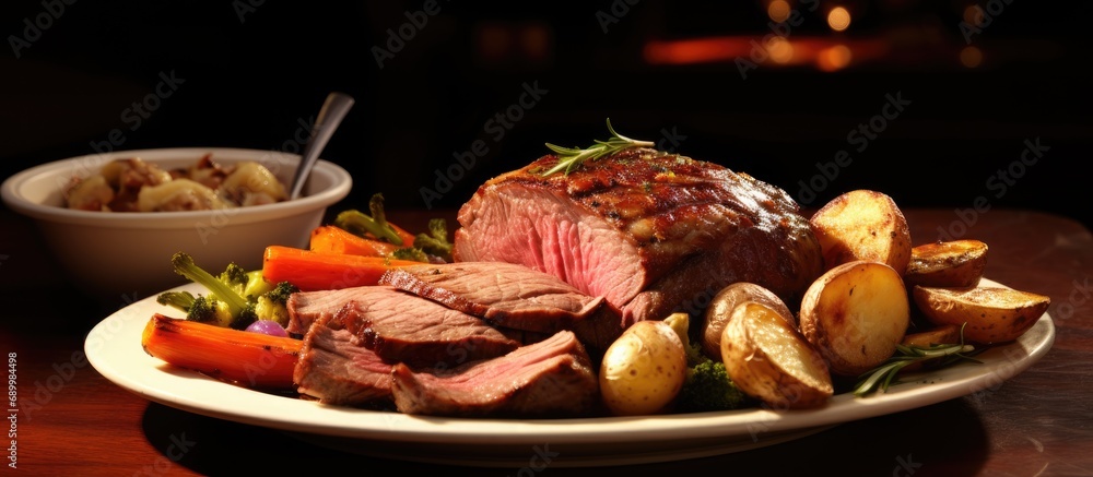 Classic beef roast and veggies.