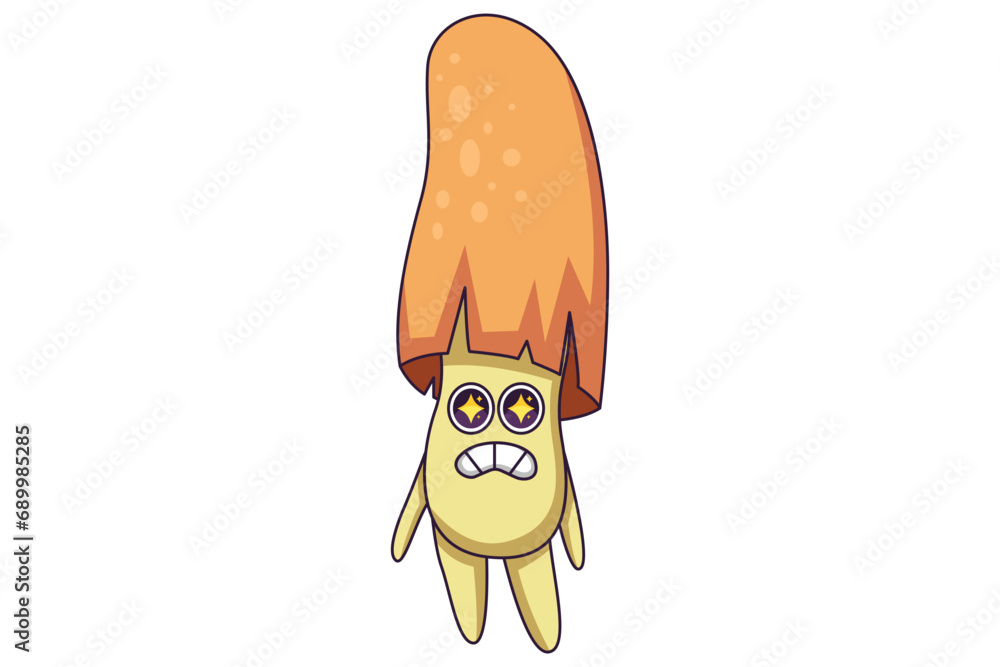 Cute Mushroom Character Design Illustration Cute Mushroom Character Design Illustration
