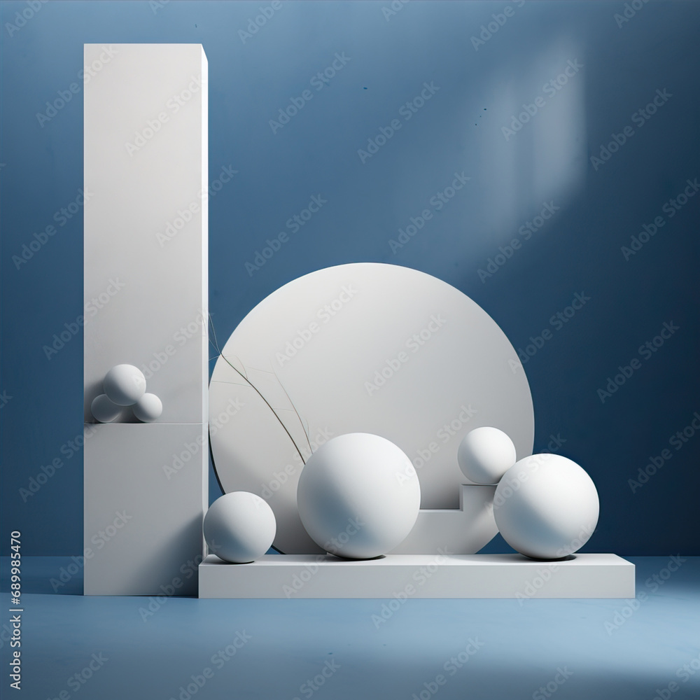 Beautiful 3D background with abstract geometric composition. Mockup, template to present your product Beautiful 3D background with abstract geometric composition. Mockup, template to present your product