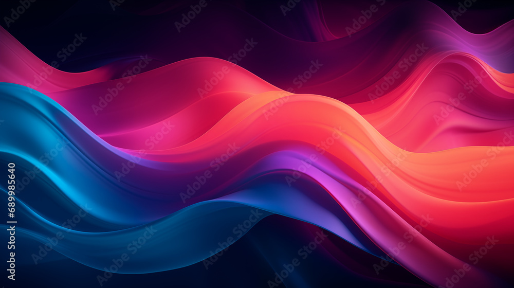 Abstract fluid iridescent holographic neon curved wave in motion colorful background 3d render. Gradient design element for backgrounds, banners. Wavy pink, purple, blue, orange, yellow wallpaperI Abstract fluid iridescent holographic neon curved wave in motion colorful background 3d render. Gradient design element for backgrounds, banners. Wavy pink, purple, blue, orange, yellow wallpaperI