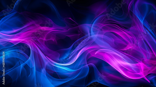 Abstract fluid iridescent holographic neon curved wave in motion colorful background 3d render. Gradient design element for backgrounds, banners. Wavy pink, purple, blue, orange, yellow wallpaperI 