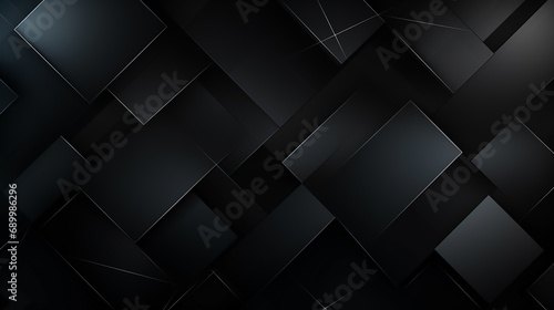 black background metal square pattern. black background with square shapes.