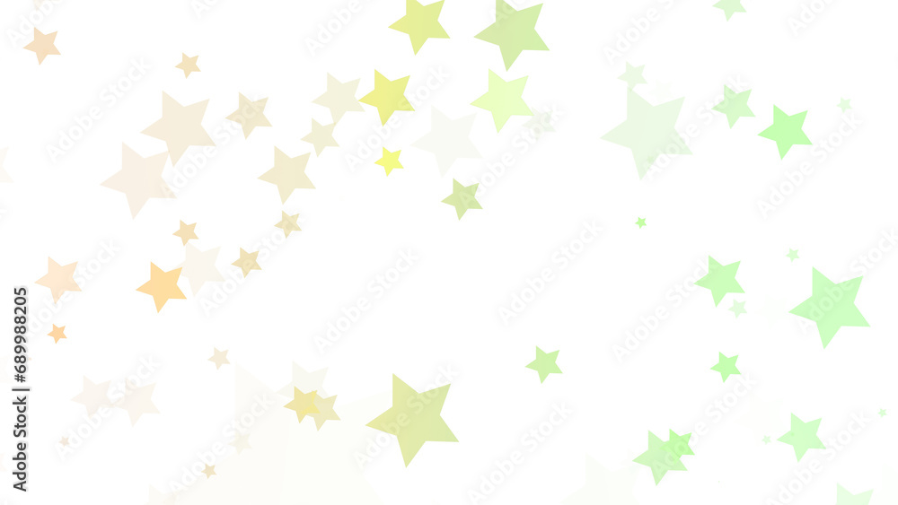 カラフルなたくさんの星　パーティクル　無数の星　かわいい　虹色　浮遊