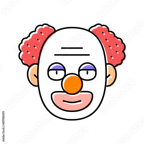 clown vintage show color icon vector. clown vintage show sign. isolated symbol illustration