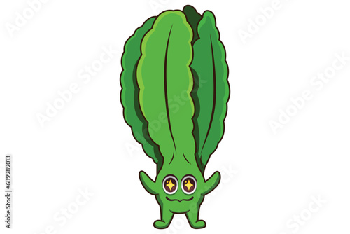 Cute Arugula Character Design Illustration