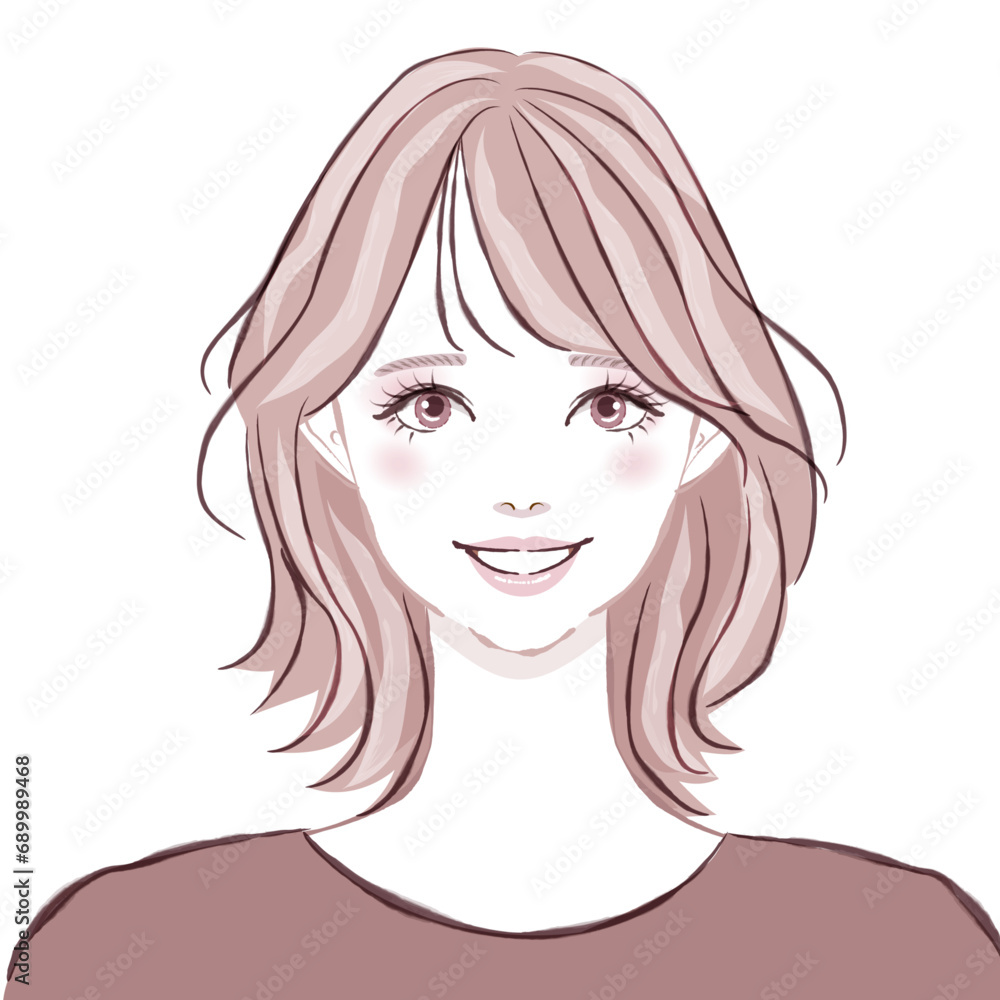 笑顔の女性 笑顔の女性