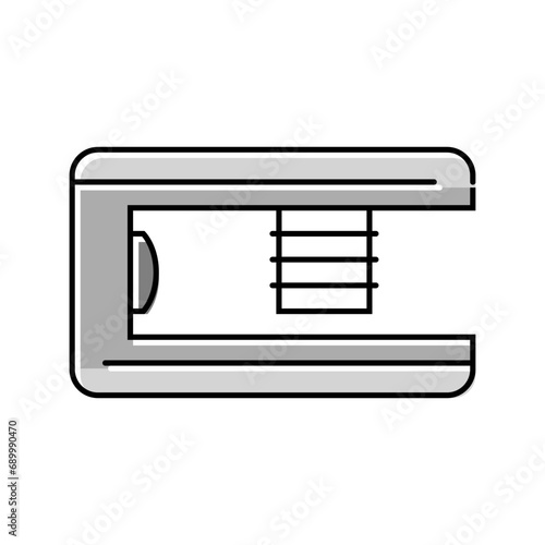glass shelf bracket hardware furniture fitting color icon vector. glass shelf bracket hardware furniture fitting sign. isolated symbol illustration