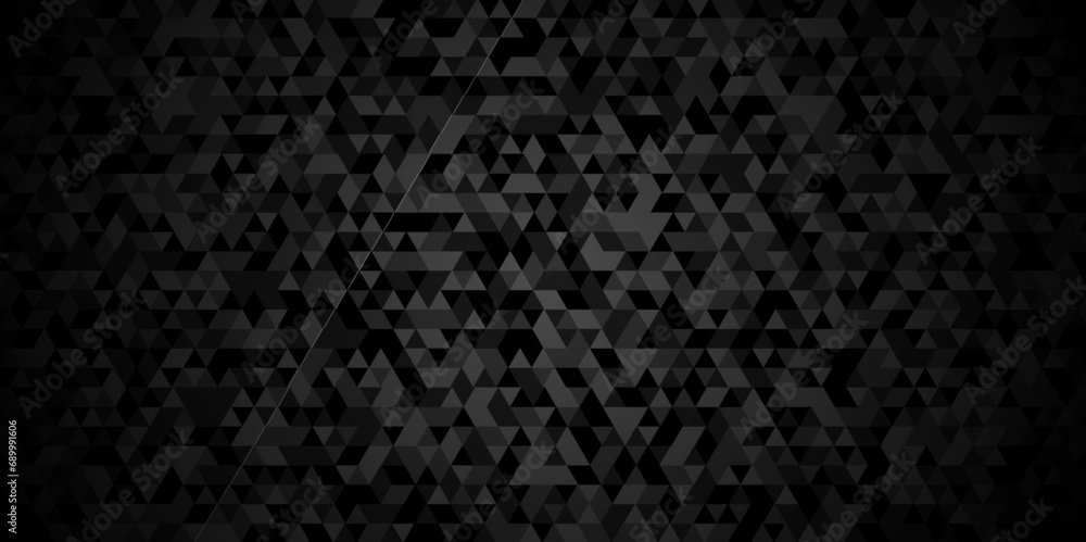 Abstract black and gray chain rough backdrop square triangle background. Modern geometric pattern gray and black Polygon Mosaic triangle Background, business and corporate background.