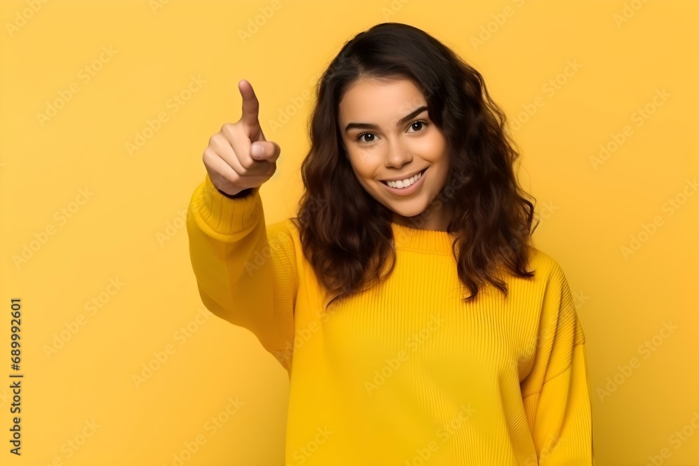 woman showing thumbs up woman showing thumbs up
