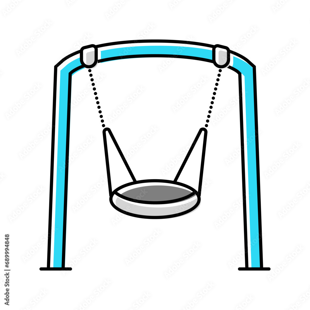accelerator swing park kid play color icon vector. accelerator swing park kid play sign. isolated symbol illustration