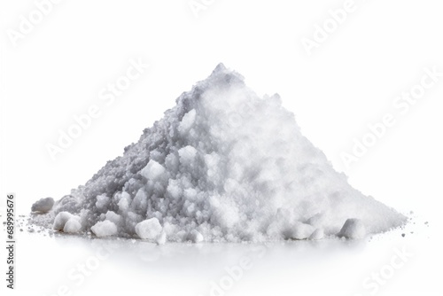 Salt elevation side view isolated on white background 