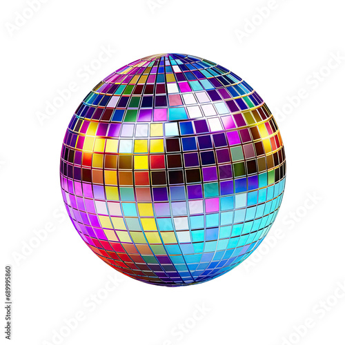 Disco Ball Isolated on transparent background.