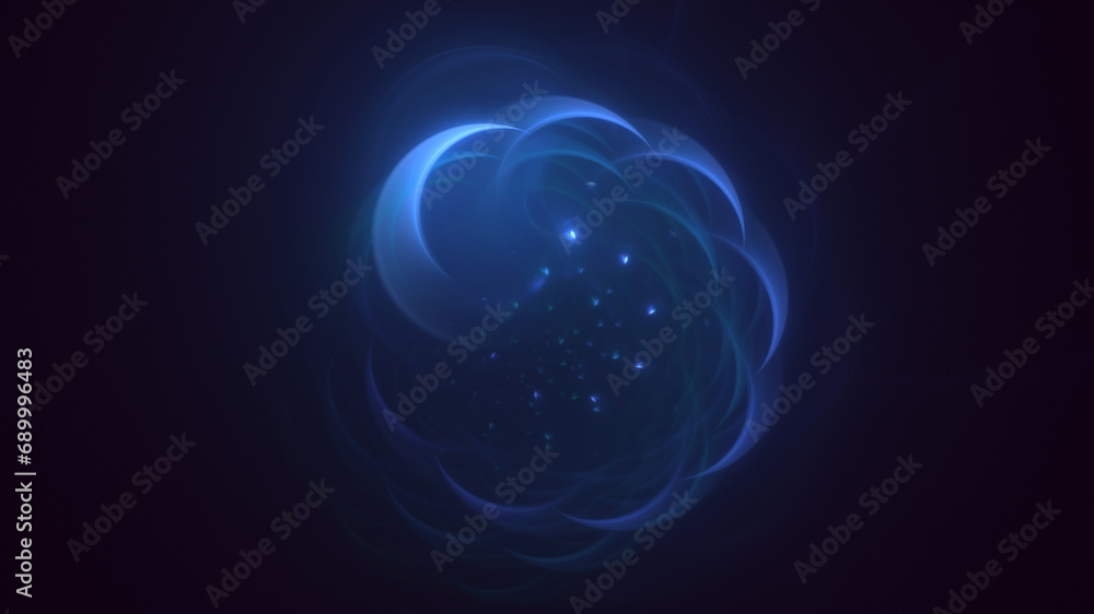 3D manual rendering abstract circle light background
