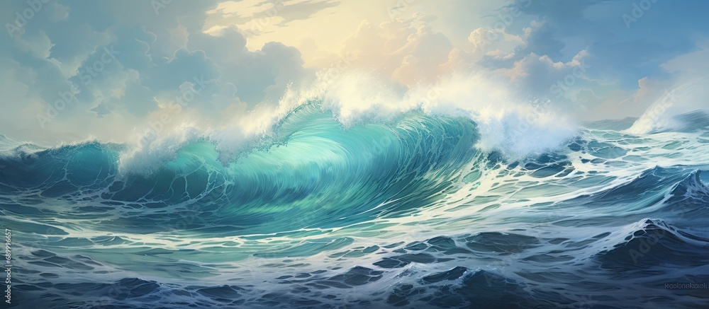 Boisterous sea waves