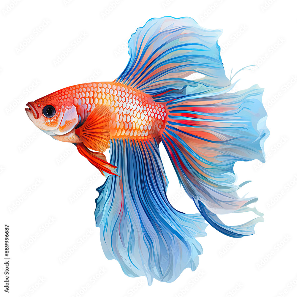 Fototapeta premium Goldfish isolated on Transparent background