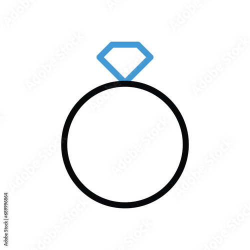 Ladies Wedding Band Icon vector stock illustration