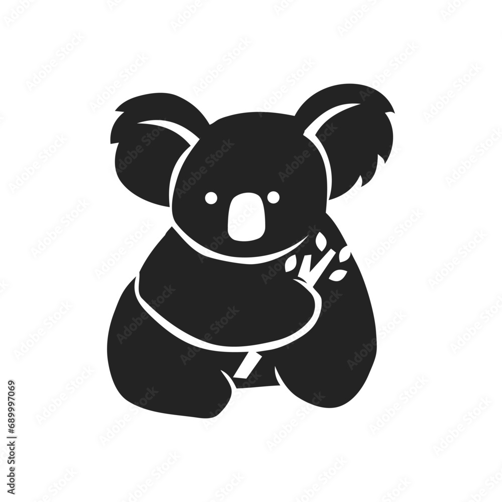 Fototapeta premium Koala Logo template Isolated. Brand Identity. Icon Abstract Vector graphic