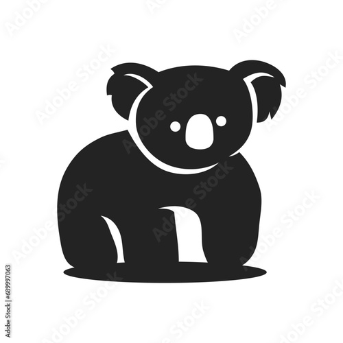 Koala Logo template Isolated. Brand Identity. Icon Abstract Vector graphic