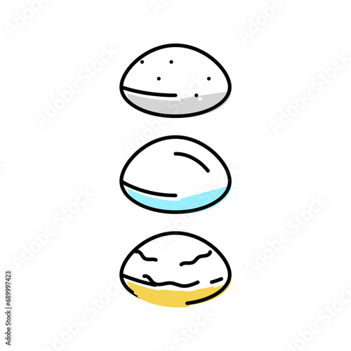 breast implant types surgery color icon vector. breast implant types surgery sign. isolated symbol illustration
