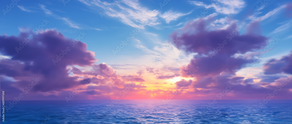 Oceanic Serenity: Vanilla Sunset Reflections on Calm Waters