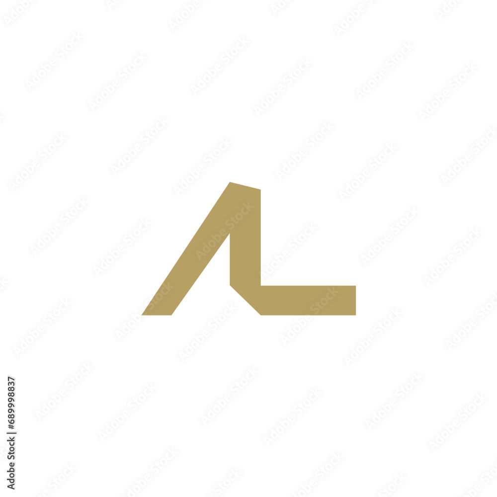 Letter A and L logo simple and modernity in golden color initial letter logo line unique modern, gold color Letter A and L logo simple and modernity in golden color initial letter logo line unique modern, gold color