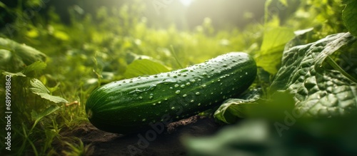 Garden-grown cucumber.