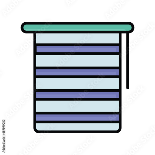 window blinds icon with white background vector stock illustration