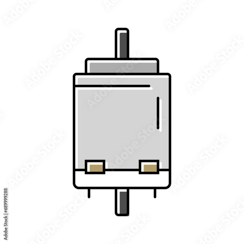 dc motor electronic component color icon vector. dc motor electronic component sign. isolated symbol illustration