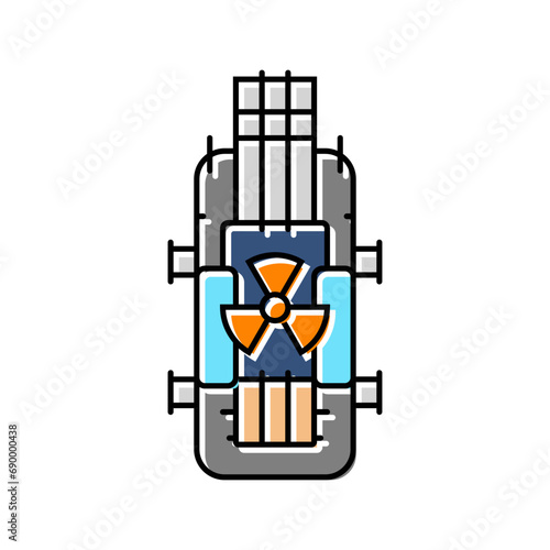 small modular nuclear reactor future technology color icon vector. small modular nuclear reactor future technology sign. isolated symbol illustration