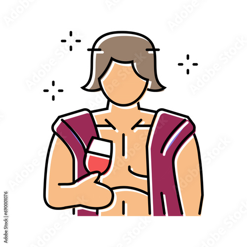 dionysus greek god ancient color icon vector. dionysus greek god ancient sign. isolated symbol illustration