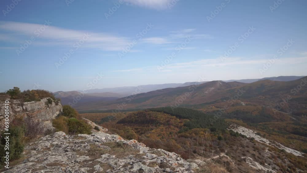 The autumn landscape of the mountain valley is an amazing, beautiful place at any time of the year. Hiking. Nature The autumn landscape of the mountain valley is an amazing, beautiful place at any time of the year. Hiking. Nature