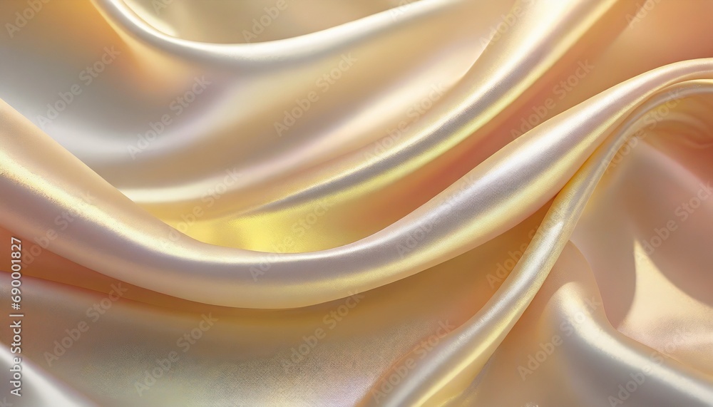 Obraz premium シルクの布の動きを思わせる滑らかなゴールドのAI画像