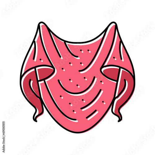 shawl knitting wool color icon vector. shawl knitting wool sign. isolated symbol illustration
